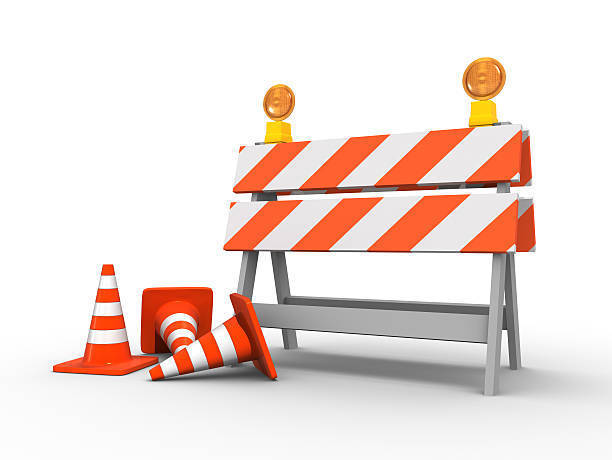 Construction cones & sign
